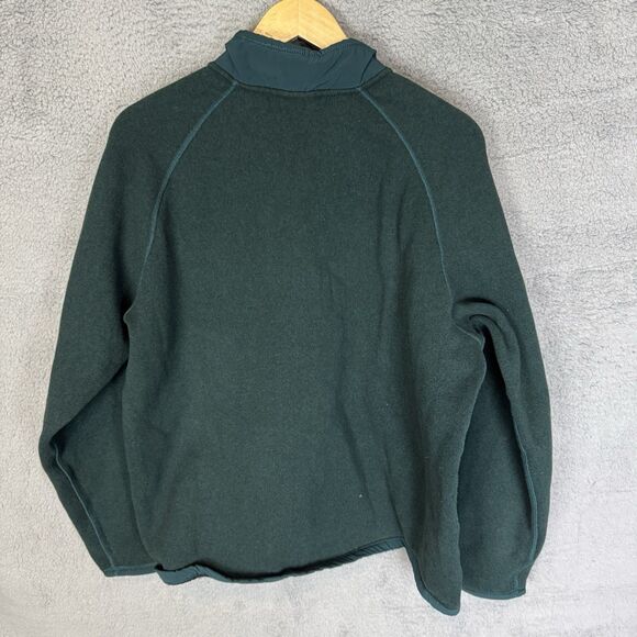 North Face Sweater Men's XL Green‎ Fleece Quarter Zip Pullover Outdoor - Picture 7 of 8